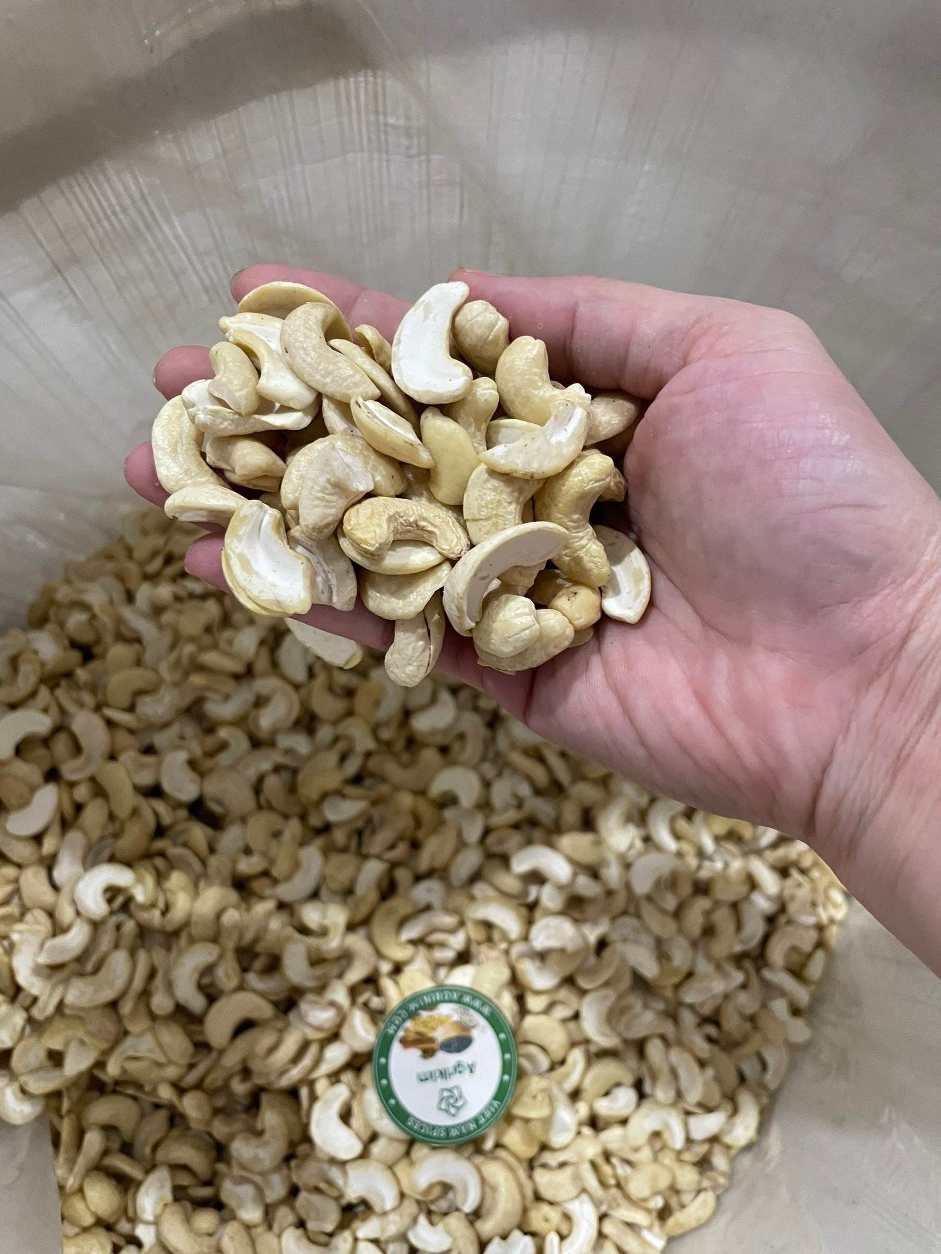 Raw cashew nuts in shell — source photograph
