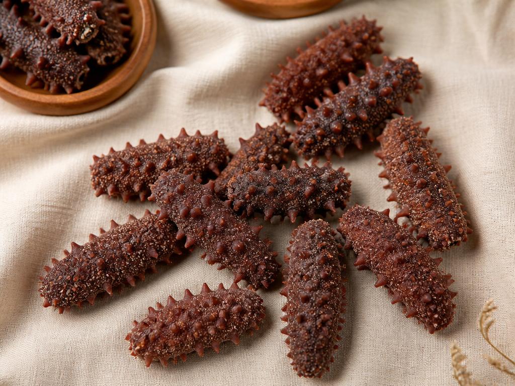 Dried Prickly Redfish sea cucumber